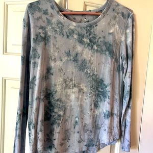 American Eagle Soft and Sexy blue tie dye long sleeve tee size Small